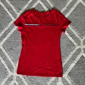 Red V-Neck short sleeve